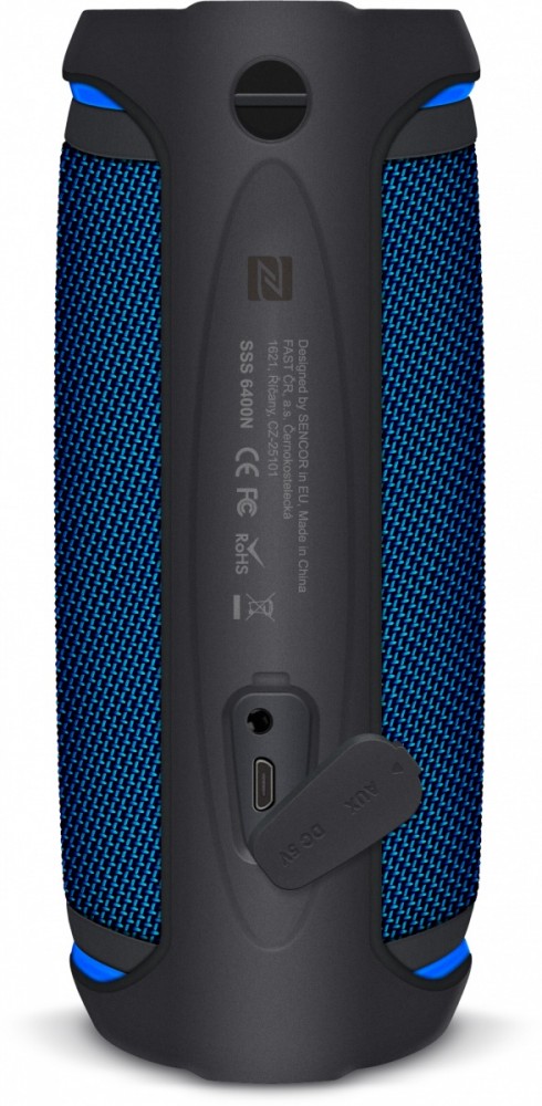 Głośnik Bluetooth SSS 6400 Sirius 30W, TWS, NFC, IPX6 Niebieski